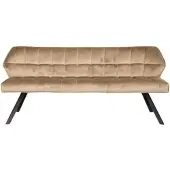 Feeling4Home Esszimmerbank Spinras Samt, modern mit Lehne, Champagner, komfortabel gepolstert, 180 cm