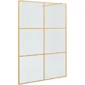 vidaXL Walk-in Duschwand Gold 140 x 195 cm Gehärtetes Glas