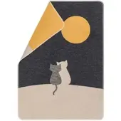 David Fussenegger Haustierdecke 'Katzenpaar' 70 x 90 cm Anthrazit