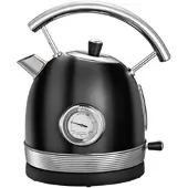Insido Wasserkocher Retro aus Edelstahl in Schwarz
