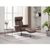 Happy Home Elektrischer Relaxsessel mit Hocker, ca. 106,5 x 71,5 x 88 cm - Braun