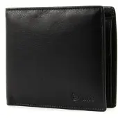 Esquire Leder Geldbörse RFID Classic Wallet Black schwarz
