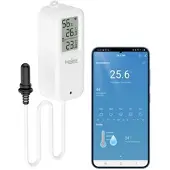 Luminea Home Control WLAN-Temperatur-/Luftfeuchtigkeitsmesser mit Innen- & Außensensor, App