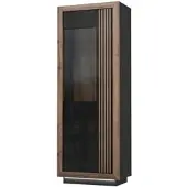Hobby Hall Vitrine ¦ schwarz ¦ Maße (cm): B: 73 H: 197 T: 42.0