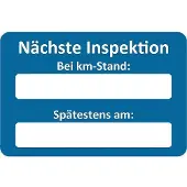 Eichner Aufkleber Nächste Inspektion bei, blau/weiss, 250 St.