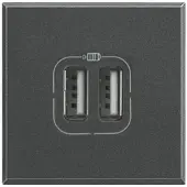 Legrand Bticino HS4285C2 USB-Lademodul 2-Fach Anthrazit