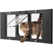 Vevor Katzenklappe Katzentür Anpassbar an Fensterbreiten (787-914 mm)
