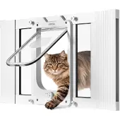 Vevor Katzenklappe Katzentür Anpassbar an Fensterbreiten (584-711 mm)