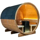 Harvia KASKI Fasssauna montiert,, View assembled