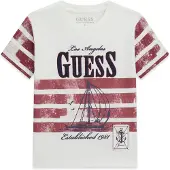 GUESS T-Shirt N6RI15 K6XN1 Weiß Regular Fit