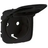 Legrand 754848 Valena Allure Abdeckung Schutzkontaktsteckdose Klappdeckel Farbe: Schwarz