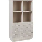 En.casa Highboard Bopibobro mit 2 Türen 118x64x30 cm Beige