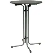 Metro Professional Stehtisch klappbar Mistrano, Stahl, Ø 80 x 110 cm, rund, grau
