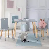OEM Kinderzitgroep, 2-Sitzer-Schreibtisch-Set, grau lackiert