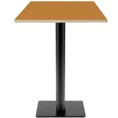 Restootab - Stehtisch Milan T 60x60cm Dekor Ocker maggese Kanten in Holzoptik