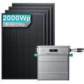 SolarMars Zendure SolarFlow 800 Pro Balkonkraftwerk mit Speicher - 4 Panels (2000Wp)üî• / Zendure 800 pro / Ohne HAL