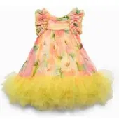 Abel & Lula Elegantes Kleid 5040 Gelb Regular Fit