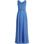 Vera Mont Abendkleid mit Plissee in Paris Blue | Gr.: 44
