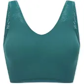 Schiesser Bustier "Invisible Soft Lace" herausnehmbare Pads, Spitzeneinsatz, V-Ausschnitt