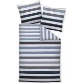 Janine Mako-Satin Bettwäsche J.D. 87115 silber anthrazit 155x220 cm + 80x80 cm
