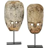Wmg Maske Stein auf Ständer Papua H 30 cm