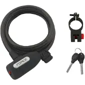 Force Schloss Spiralform mit Halter 1,50 m/10mm, schwarz