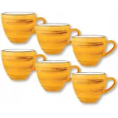 Wilmax Untertasse 12 cm Gelb Porzellan, 6er Set