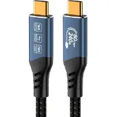 PremiumCord USB4 Version 2.0 80Gbps 16K@60Hz 240W Thunderbolt 5 0,8 m USB-Kabel
