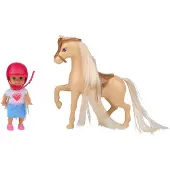 Eddy Toys Fashionpuppe Mini 9cm Mit Pferd