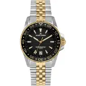 Jacques Lemans Armbanduhr Date Liverpool Diver Black - Gold
