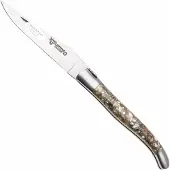 Laguiole En Aubrac Abalone Shell, Brushed Stainless Steel, Taschenmesser, 12 cm