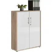 Mid.You Aktenschrank Office Edition Weiß/Sonoma Eiche