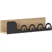 Livetastic Wandgarderobe Liora ca. 63x14x14 cm Eiche dunkel