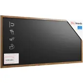 Allboards Magnetische Kreidetafel 200x100 cm, Holzrahmen