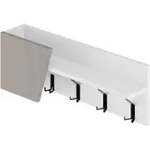 Livetastic Wandgarderobe Eleva ca. 74x26 cm Weiß/Mokka