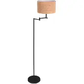 Steinhauer Schwarze Stehlampe Bella mit Korkkappe Ø30 cm