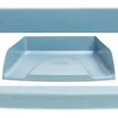 Exacompta Briefablage Combo Styli Autentik, Querformat, A4+, aus recyceltem Kunststoff, stapelbar, Etikettenhalter, 6er-Set, blaugrau
