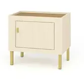 Möbel Kraft Nachtkommode , beige , Maße (cm): B: 48 H: 47