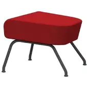 Softline Hocker Havana Filz rot, Designer busk+hertzog, 58x40x48 cm