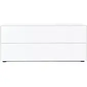 Form1 Kommode Connect MDF weiß matt lackiert H 52 cm 2 Schübe 120x52x48