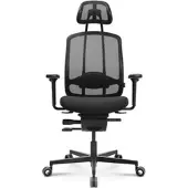 Wagner Bürodrehstuhl AluMedic Black Edition schwarz, Designer Peter , 70x123-140x70 cm