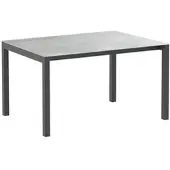 Möbilia Tisch Etna Alpha Tischplatte Betonoptik hellgrau, 160x75x95 cm
