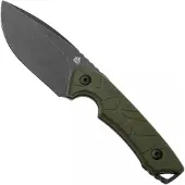 QSP Knife Tiny TOT QS169-B2 Blackwashed 10Cr15MoV OD Green G10, Fahrtenmesser