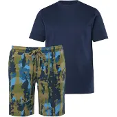 JP 1880 Langer Schlafanzug in navy blau | Gr.: 8XL