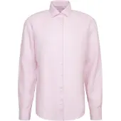 Seidensticker Leinenhemd "Schwarze Rose", Herren, Gr. XL (43), normale Ärmellängen, rosa (rosé), 100% Leinen, unifarben, regular fit, 2-Knopf-Manschette, Hemden Leinenhemd, Regular 1/1 Kentkragen Uni