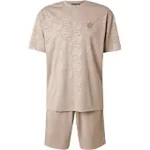 EA7 für Herren. 7M001304_AF13537 Fußball-Set beige (XXL), Lässig, Sportlich, Polyester, Kurzarm