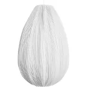 Beliani Hängelampe Grau Baumwolle Tropfenform Oval 1-Flammig Modernes Design Beleuchtung Pendelleuchte für Esszimmer Wohnzimmer Schlafzimmer
