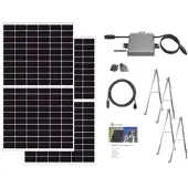 OSNATECH Mini-PV-Set 600 "Balkonkraftwerk" GLAS PREMIUM 375W-2-Complete Balkon-Solaranlage