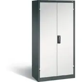 C+P Akkuladeschrank Comfort mit Vollblechtüren, H 1950 x B 930 x T 500 mm, Anthrazit/Lichtgrau