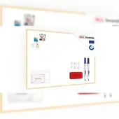 Allboards Magnetisches Whiteboard mit Naturholzrahmen 150x100cm